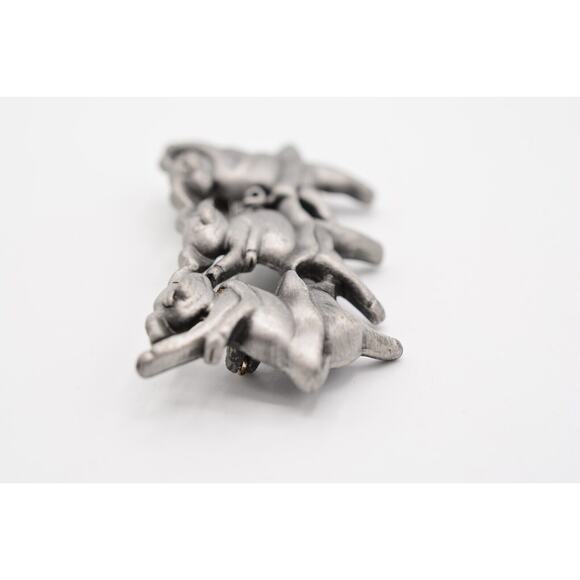 Vintage Ballet Dancing Pigs Pin Brooch Olivia Pig Ballerina Chunky NOS 80s BinA6 - Picture 8 of 12